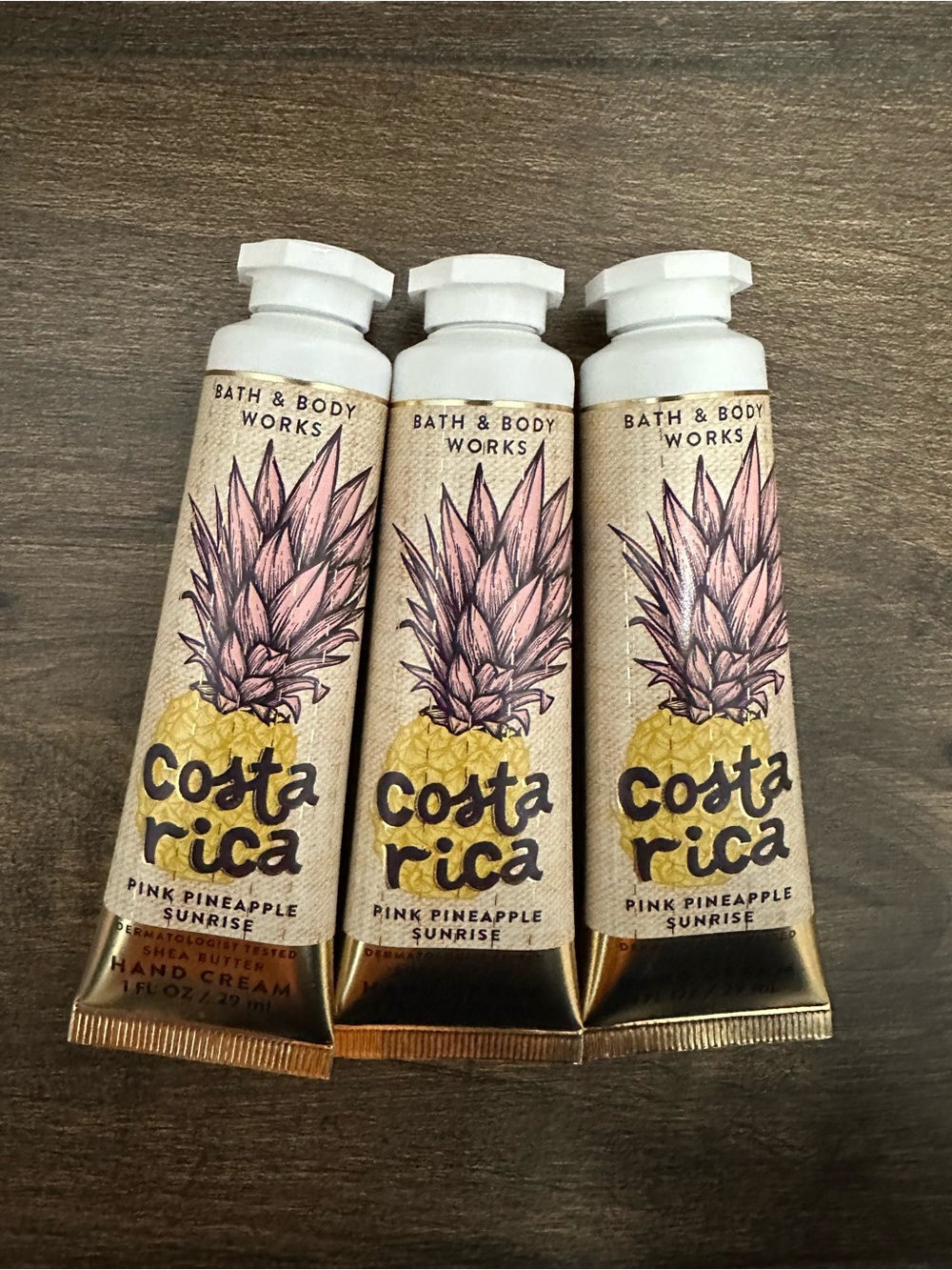 Bath & Body Works Pink Pineapple Costa Rica Hand Cream Trio